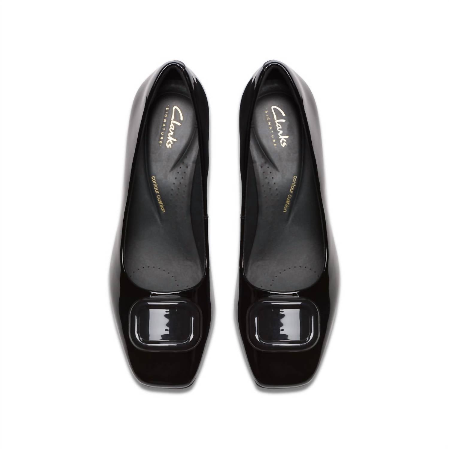 Clarks Women's Fernie Trim Block Heel in black patent - women's heels - view 4