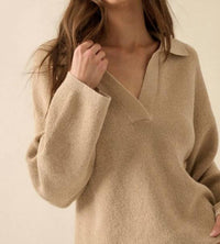 Promesa - Knit Long Sleeve V Neck Sweater