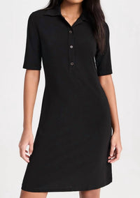 Vince - Elbow-sleeve Polo Dress