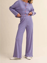 Klesis - Striped Sweater And Pants Set