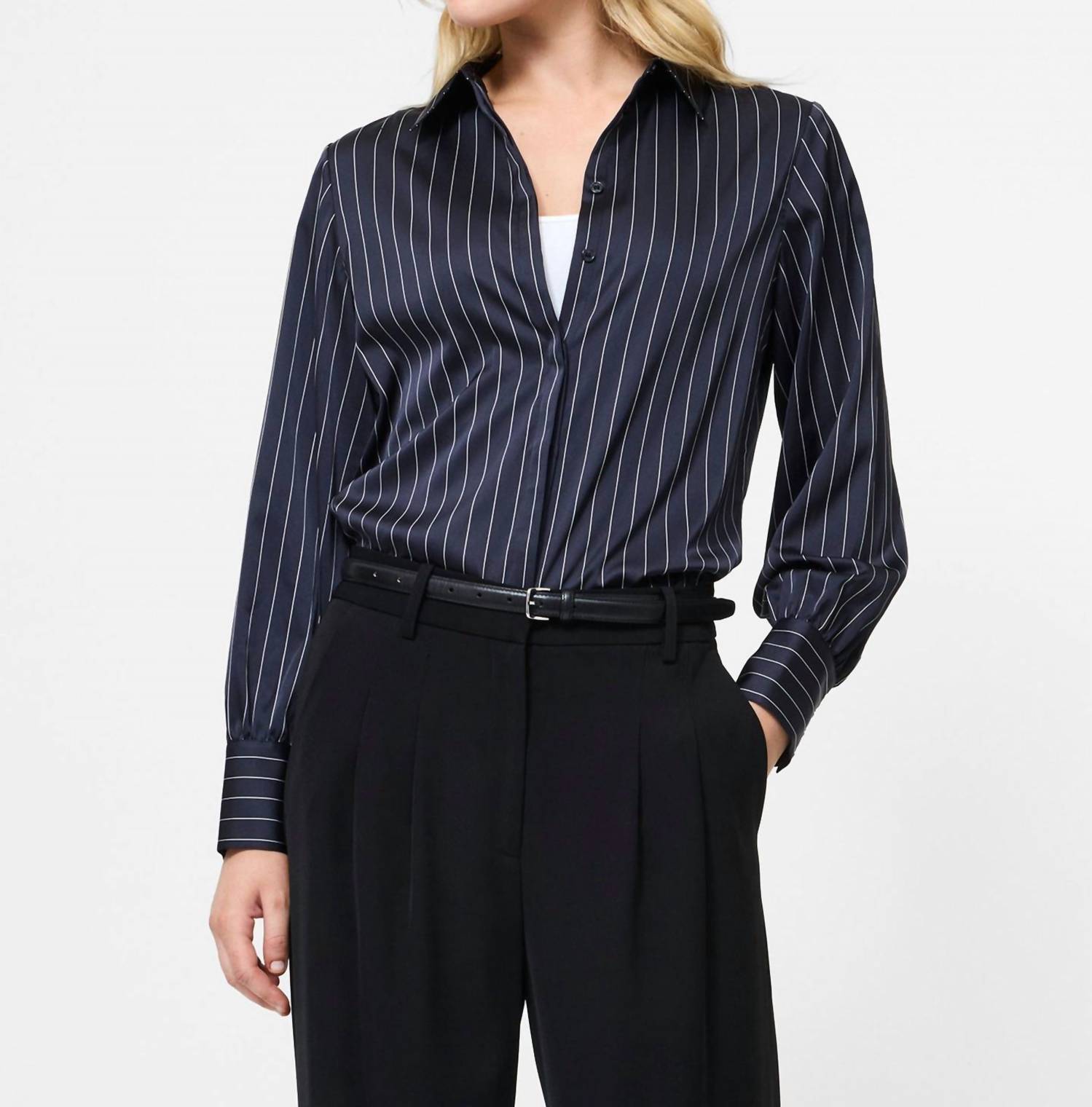 French Connection - Satin Pinstripe Shirt