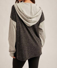 Hem & Thread - Color Block Hooded Sweatshirt