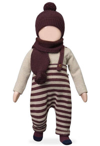One More In the Family Kid's Bruna Scarf in the family kid s bruna scarf in eggplant - women's scarf - detail view