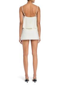 SER.O.YA Lania Linen Skirt in eggshell - women's skirt - detail view