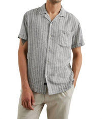 Rails Waimea Shirt Top in quinoa navy stripe - men's shirt