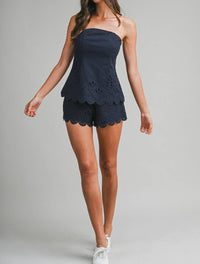 Mable - Sabrina Scalloped Trim Shorts