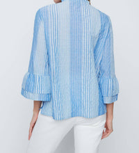 Renuar Can't Exist Without Blouse in blue combo - women's blouse - alternate view
