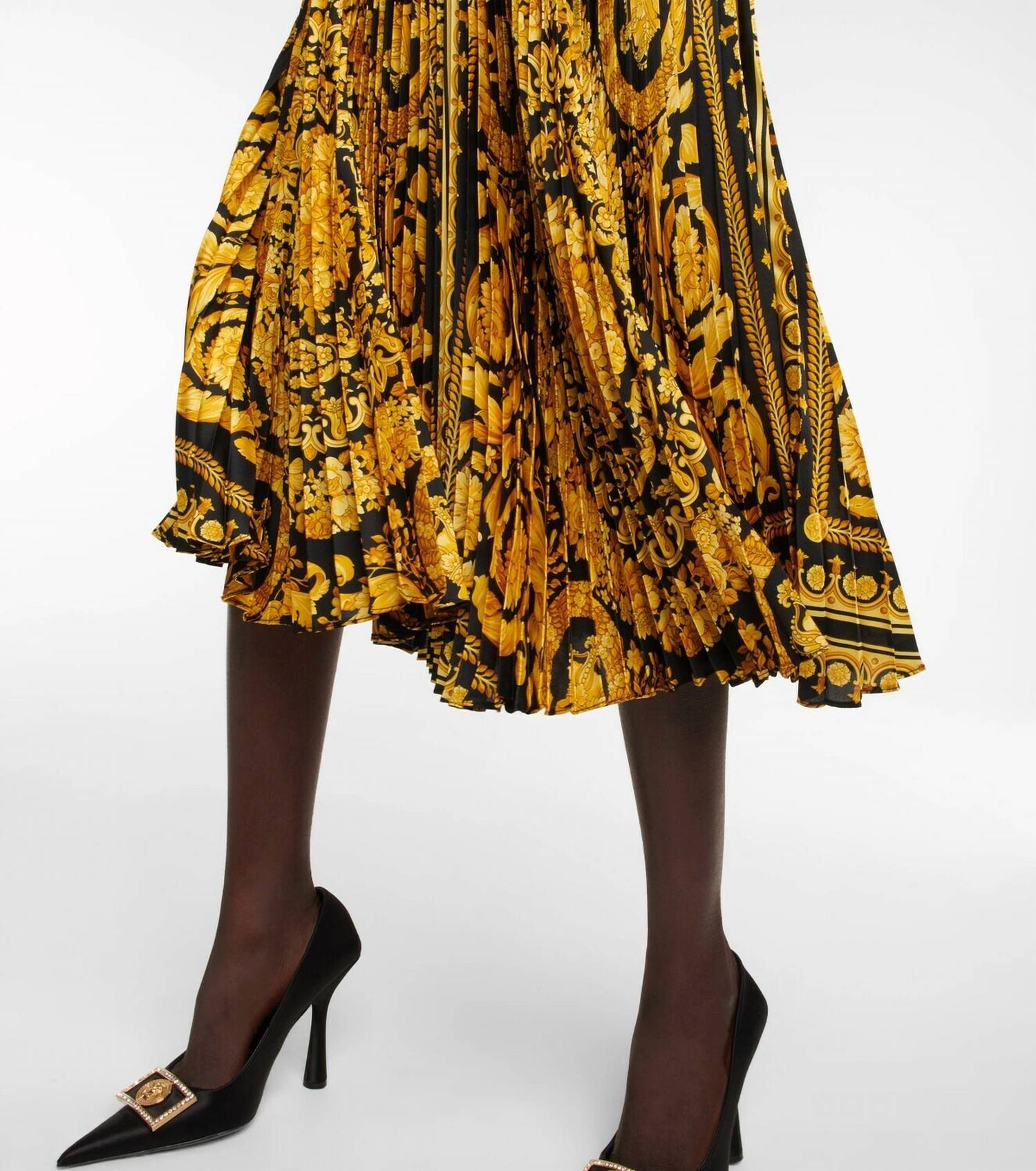 Versace - Barocco Pleated Midi Skirt