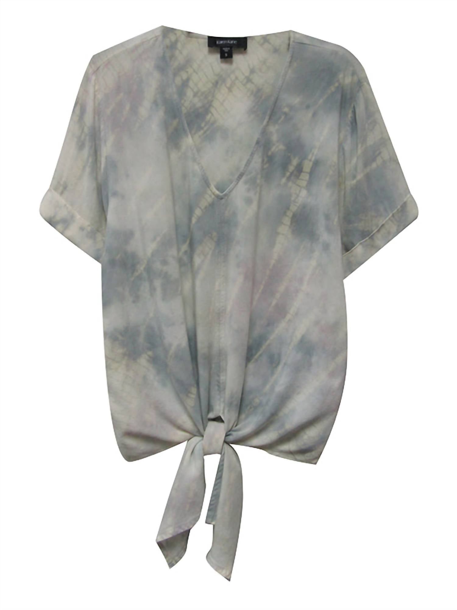 Karen Kane - Tess Tie Dye Tie Front Top