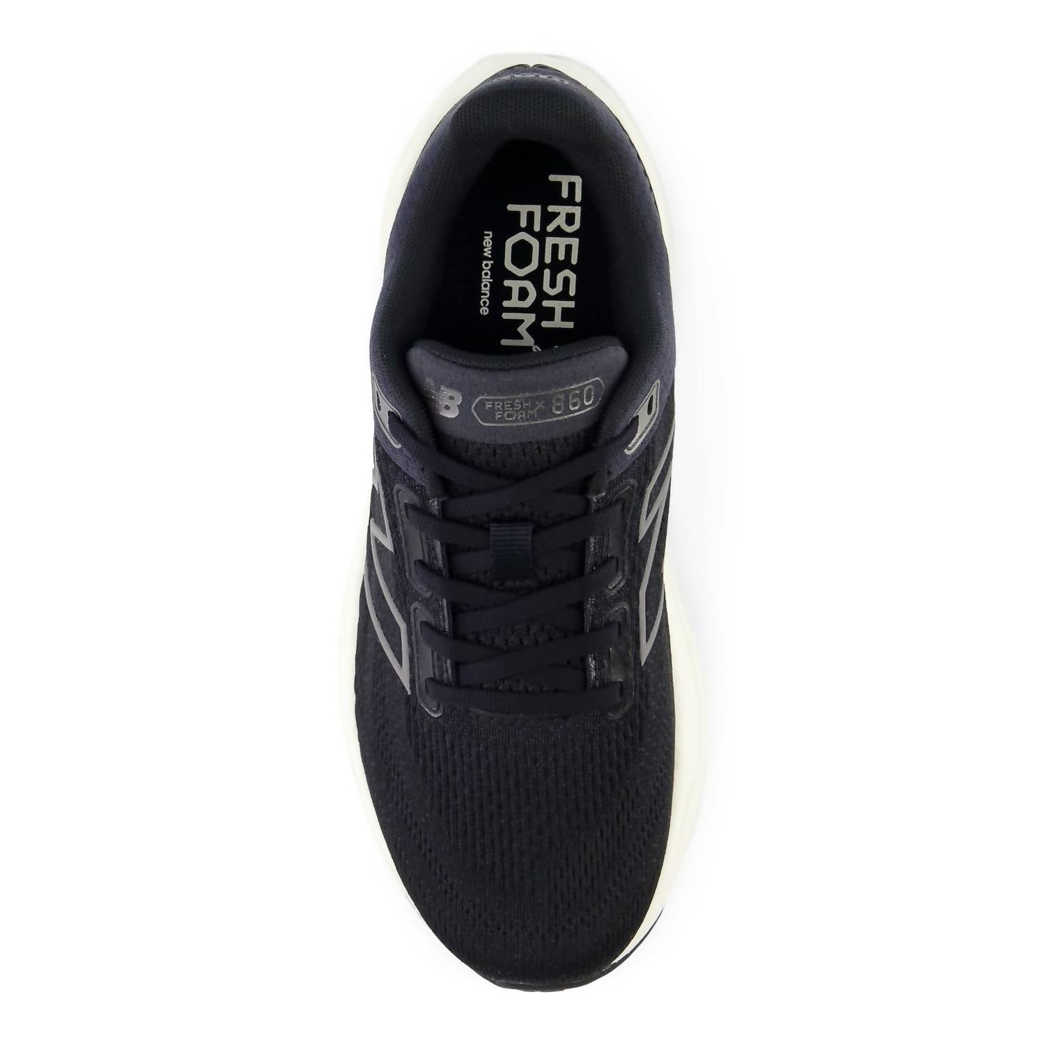 New Balance Women's Fresh Foam X 860v14 Running Shoes in black white - women's shoe - detail view