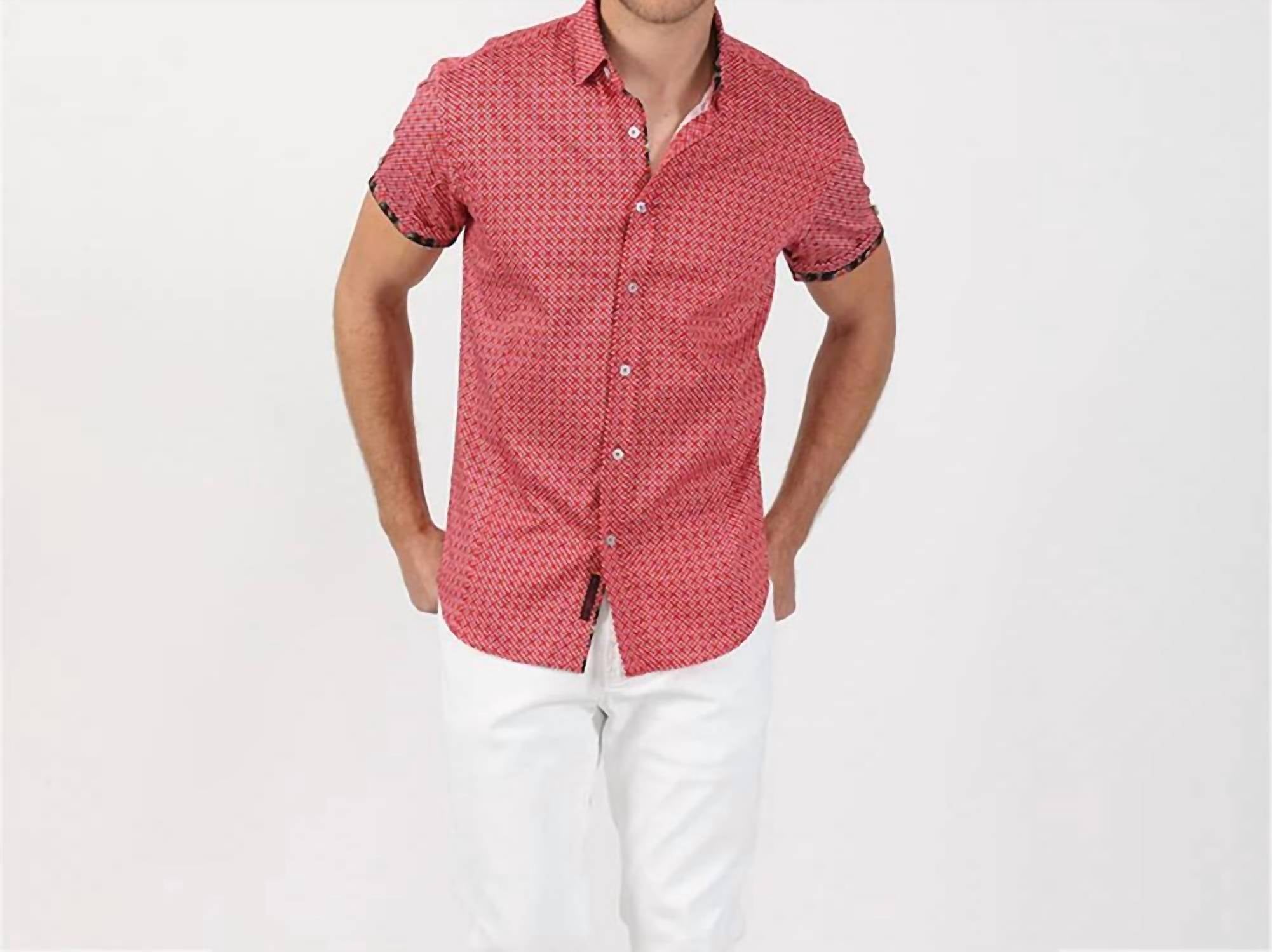 Eight X - Short Sleeve Shirt With Floral Trim
