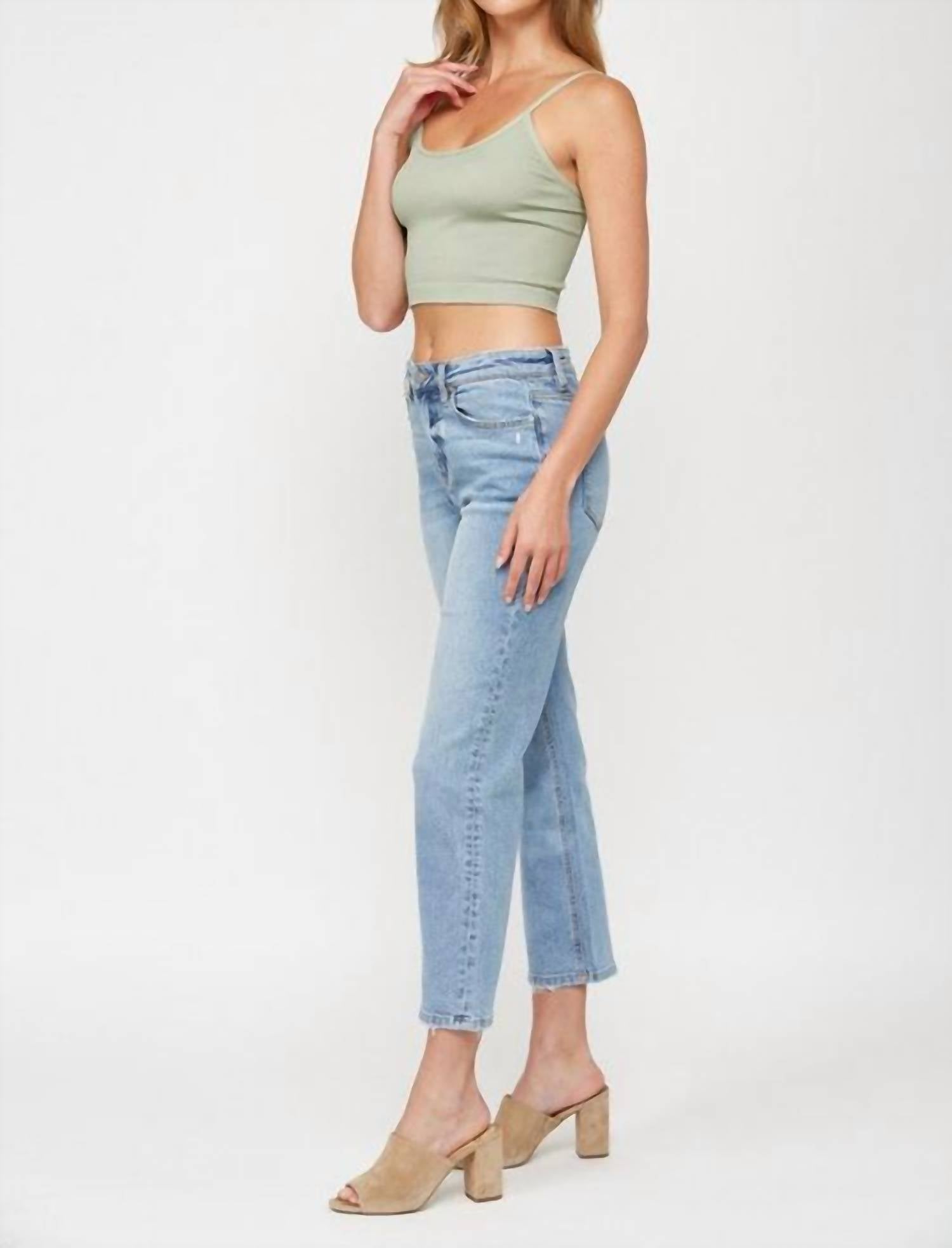 mica denim Josie Jean in sky - women's jeans - alternate view