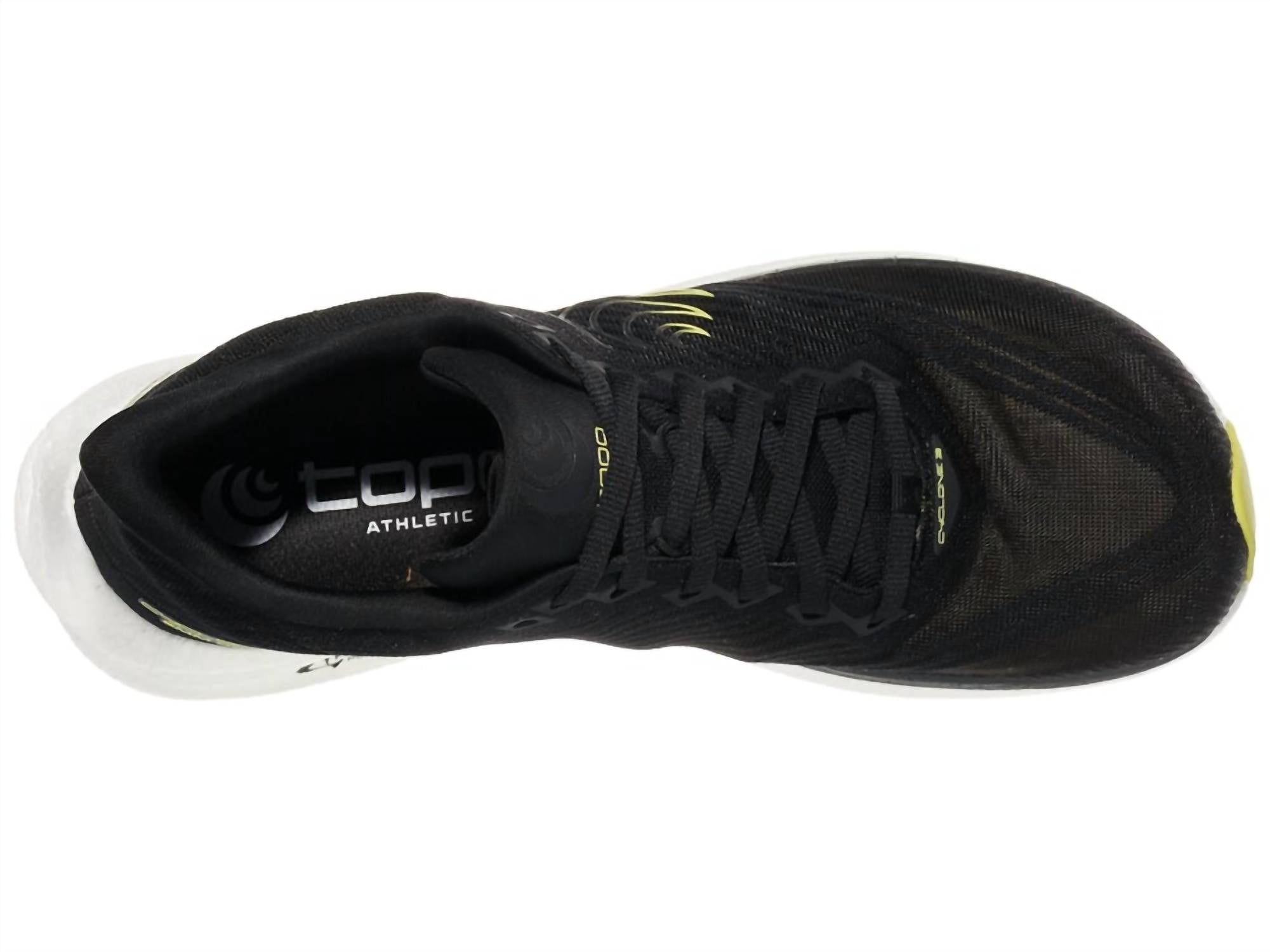 Topo Athletic Men's Cyclone 3 Athletic Shoes in black lime - men's sneaker - view 4
