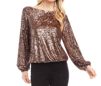 Karen Kane - Sora Sequin Boatneck Top