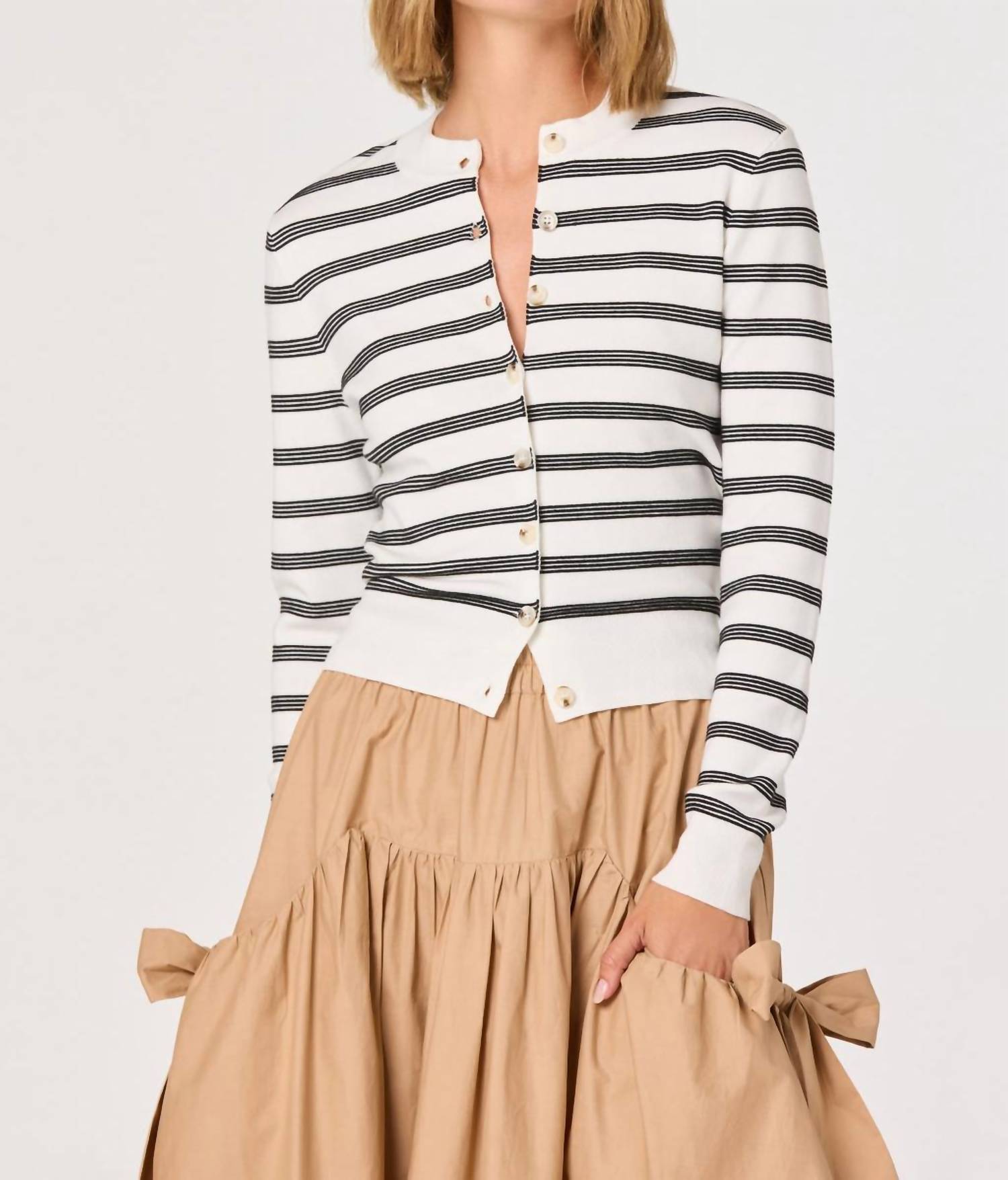 Astr - Tawni Stripe Cardigan