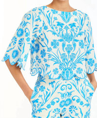Mestiza New York - Charlize Scallop Boat Neck Top