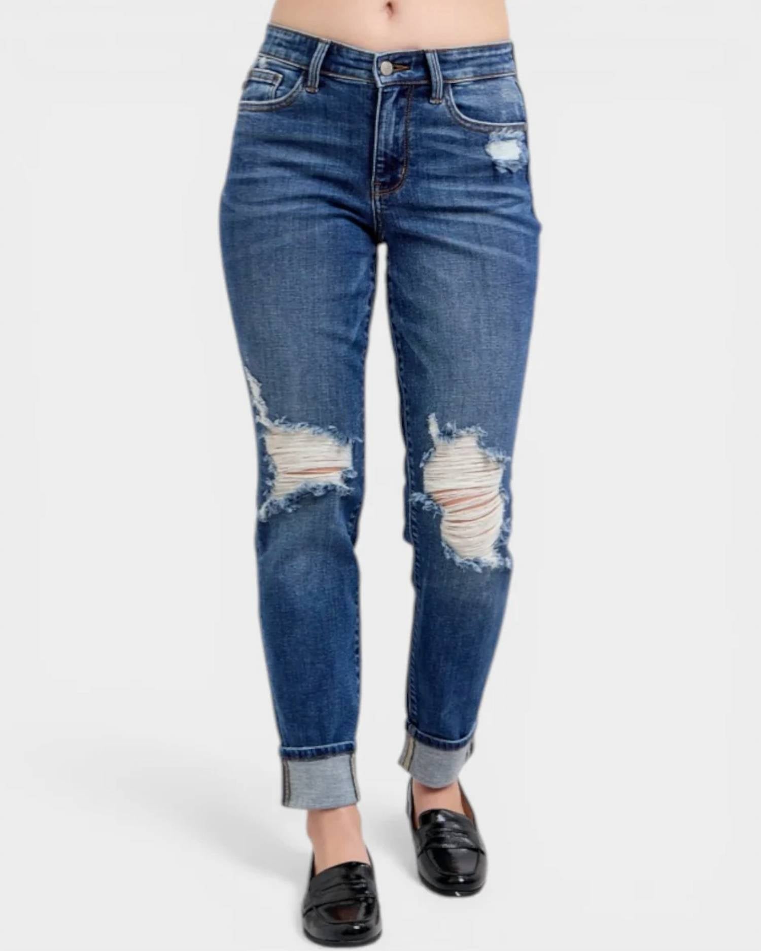 Judy Blue - Mid Rise Boyfriend Fit Jeans