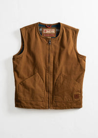 Iron & Resin Men's Highland Vest in cognac - men's jacket