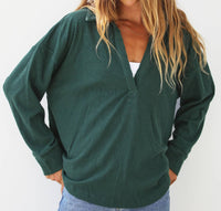 glyder Valley Polo in forest - women's top - view 4
