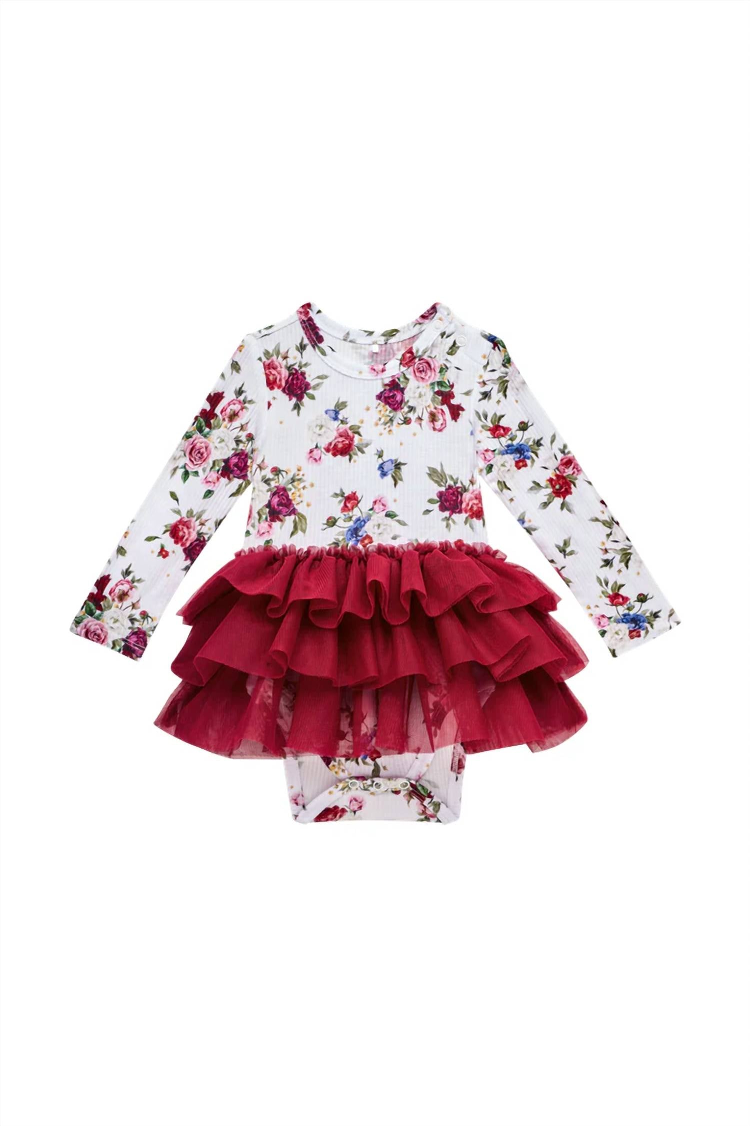 Posh Peanut - Girls Tulle Skirt Bodysuit