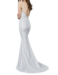 Angela & Alison - Plunging V-Neck Prom Dress