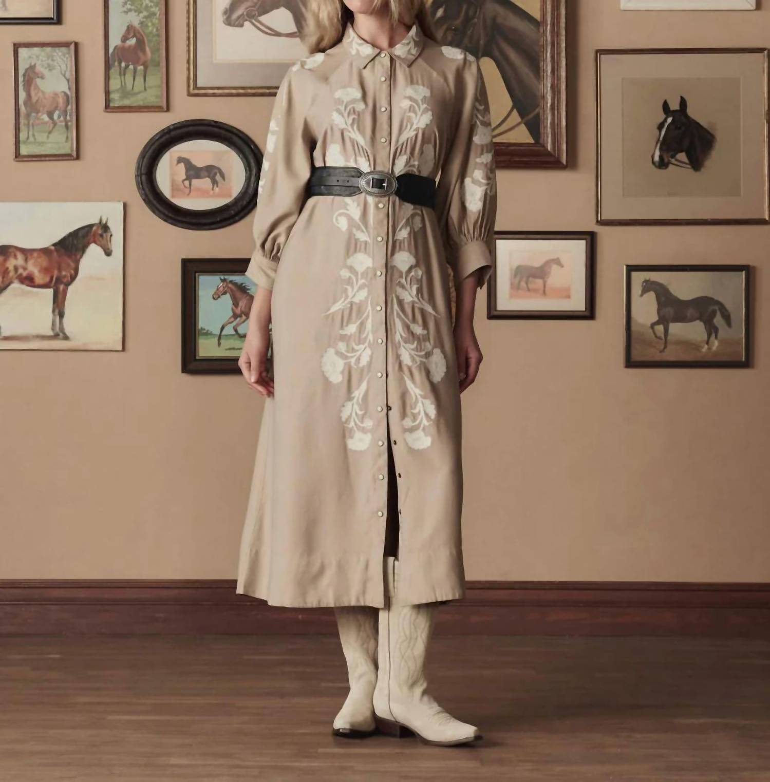 The Great. - Western Embroidered Herd Dress