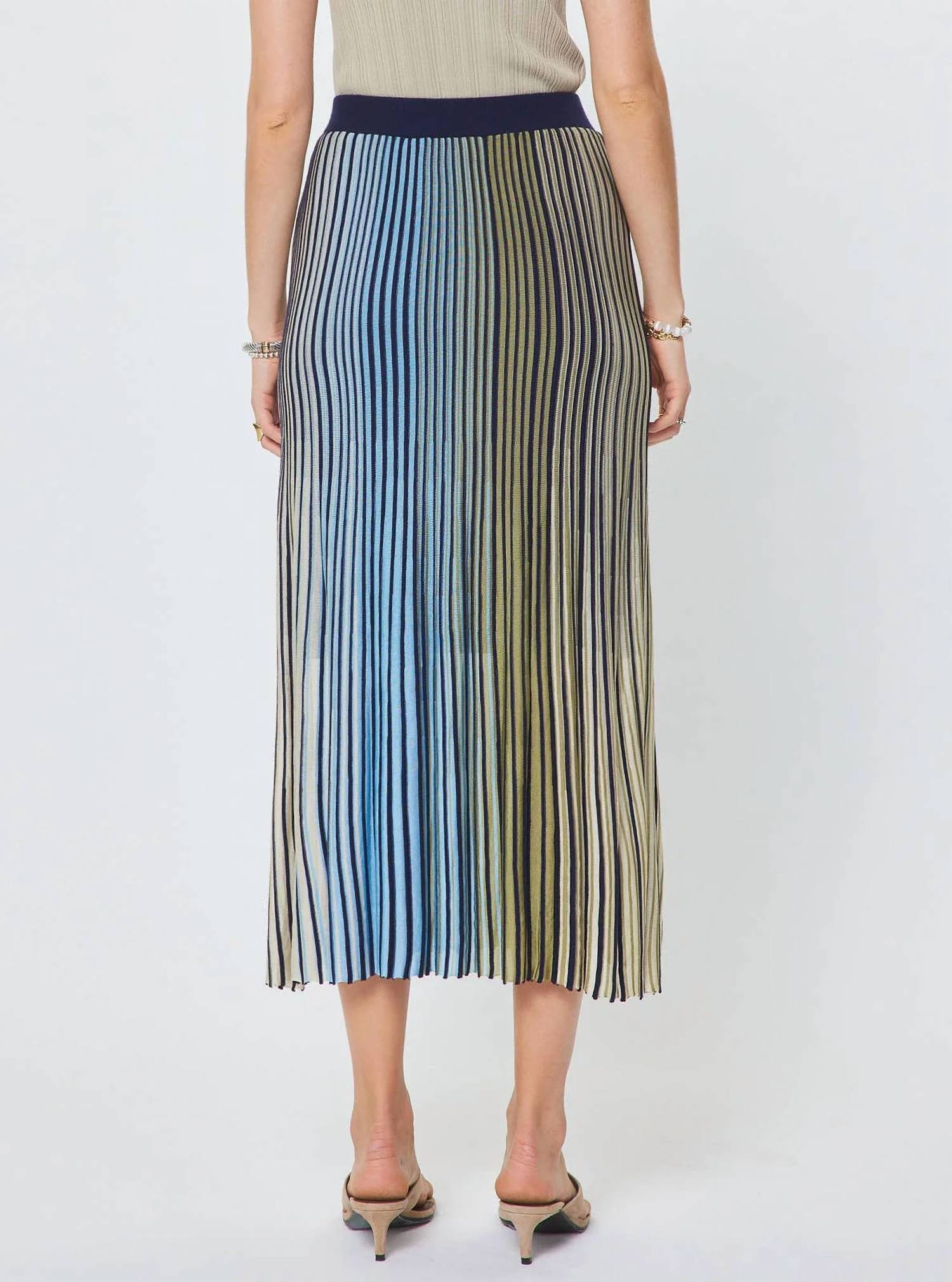 Current Air - Striped Midi Sweater Skirt