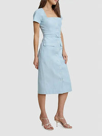 Favorite Daughter - Mademoiselle Belted Cotton Midi Dress