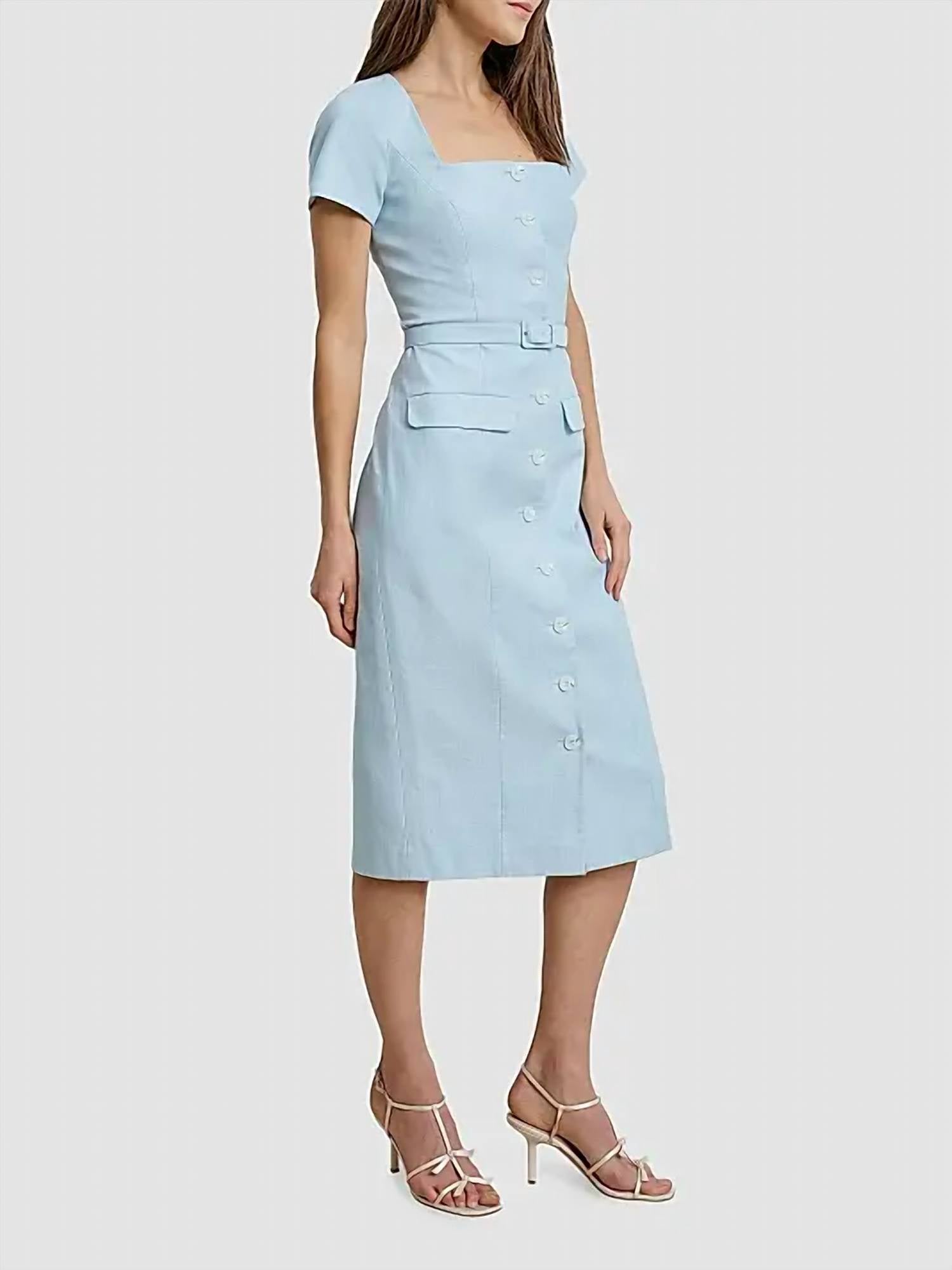 Favorite Daughter - Mademoiselle Belted Cotton Midi Dress