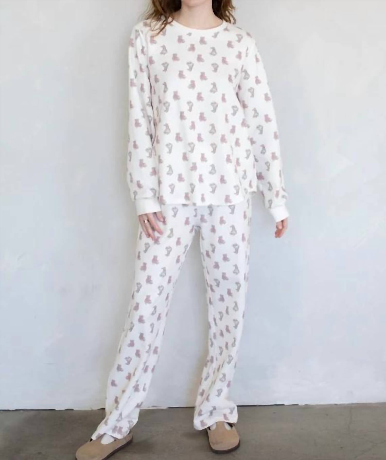Things Between - Cozy Teddy Thermal Rib Lounge Set