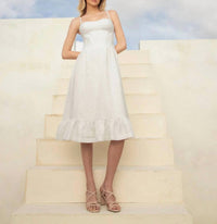 Andres Otalora - Inspiras Corseted Linen Midi Dress