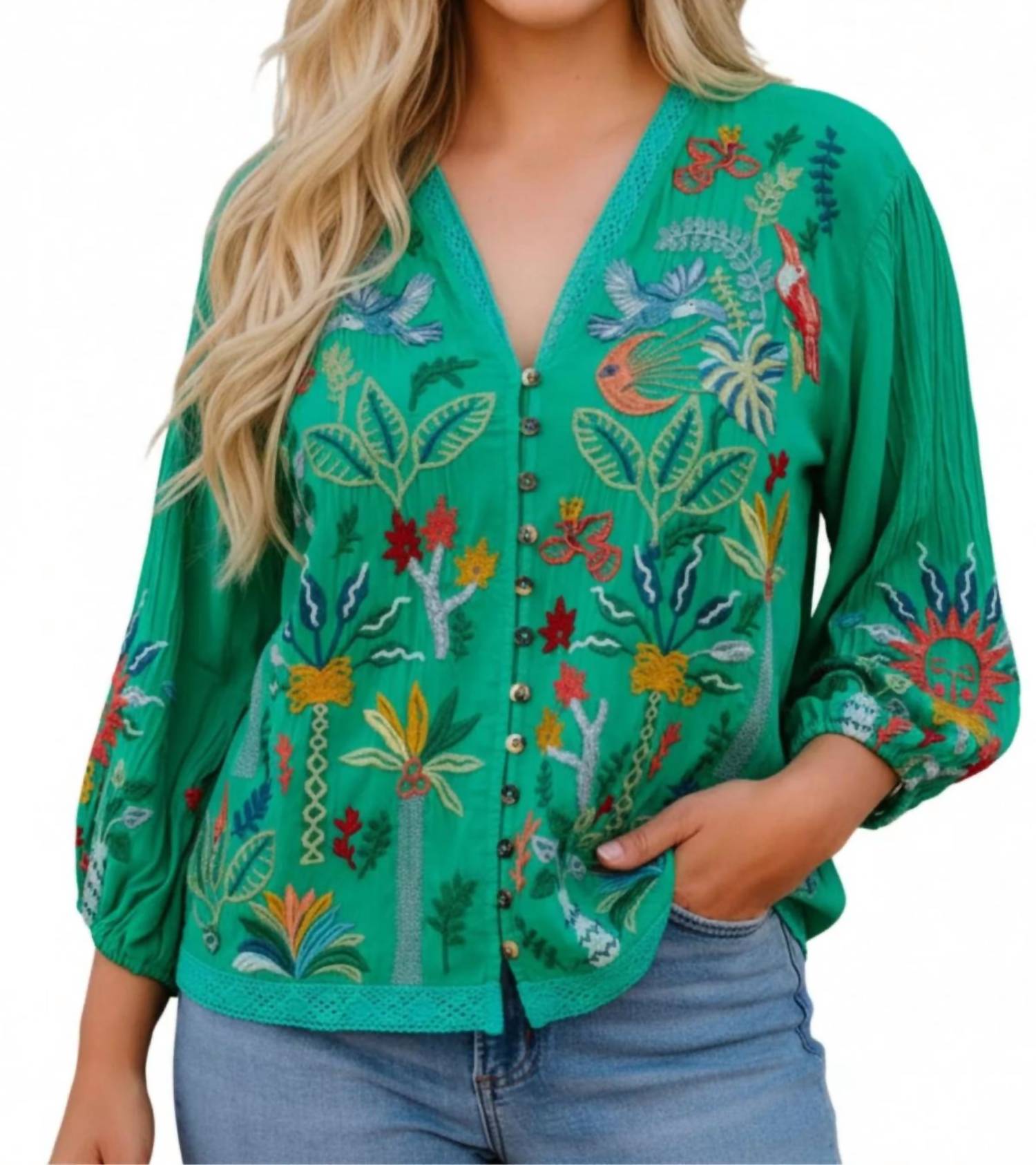 Johnny Was - Luna V-neck Shirt
