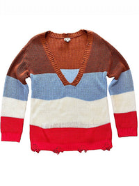 Pol - Women's Distressed Sweater