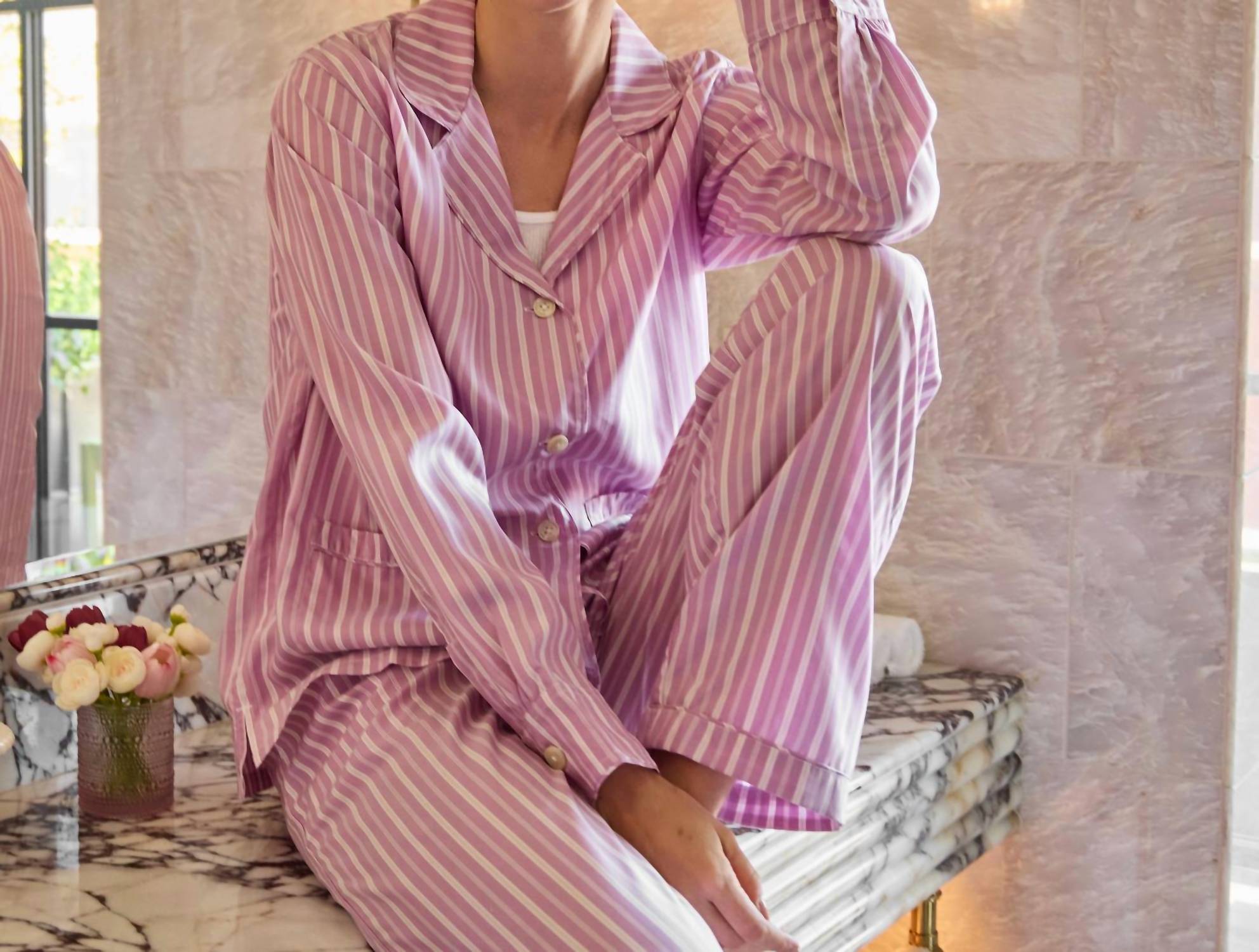 The Sleep Code - Women's Striped Soft Pajama