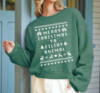 Oat Collective - Merry Christmas Ya Filthy Animal Sweatshirt