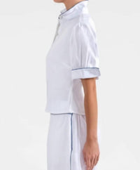 Gretchen Scott - Short Sleeve Piping Boyfriend Shirt