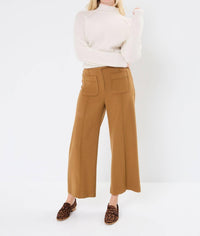 Suncoo Jerry Crop Trouser With Center Seams in camel - women's pants - view 4