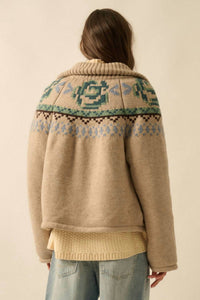 Promesa - Fair Isle Sweater Jacket