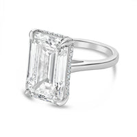 Diana M Jewels - Women's Emerald & Round Lab-Grown Diamond Fashion Ring (12.00 Ct) - Luxe