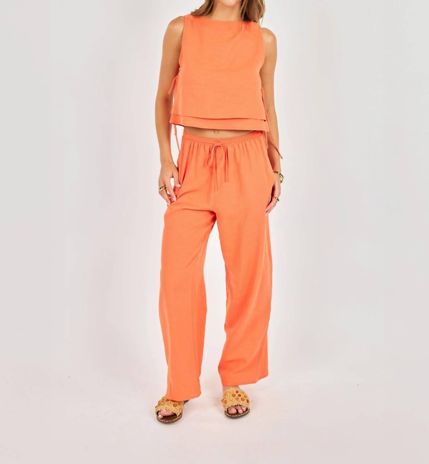 Sadie & Sage Good Day Layered Top in orange - women's tank top - view 4