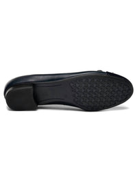 Ara Women's Belinda Bow Ballet Flat in navy nappa with navy patent - women's flats - view 4