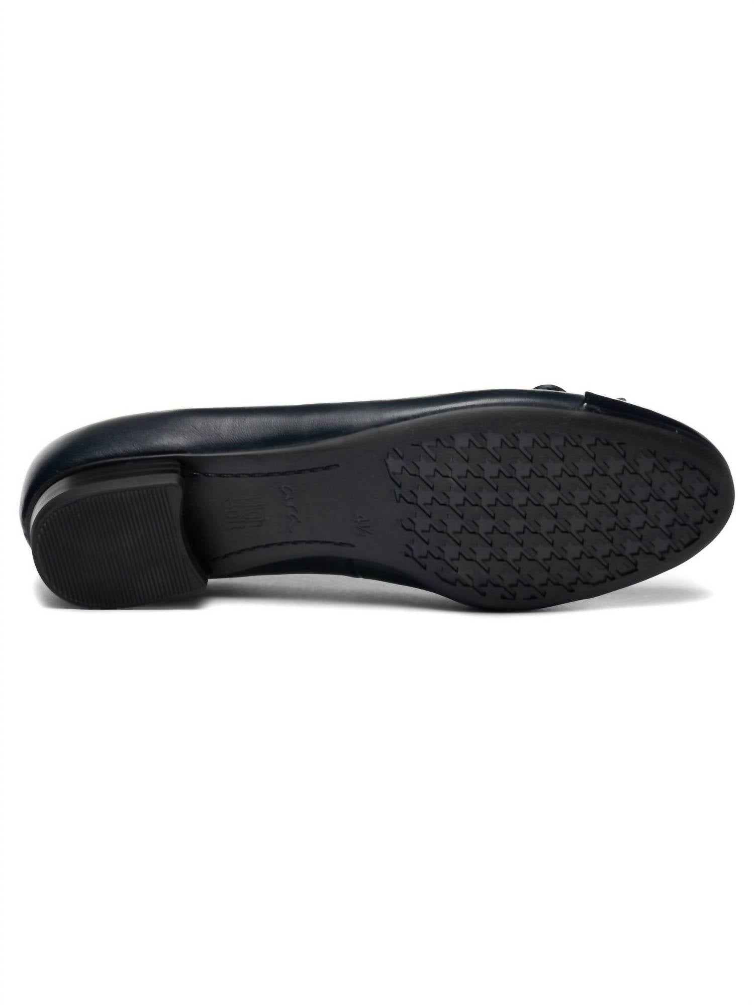 Ara Women's Belinda Bow Ballet Flat in navy nappa with navy patent - women's flats - view 4