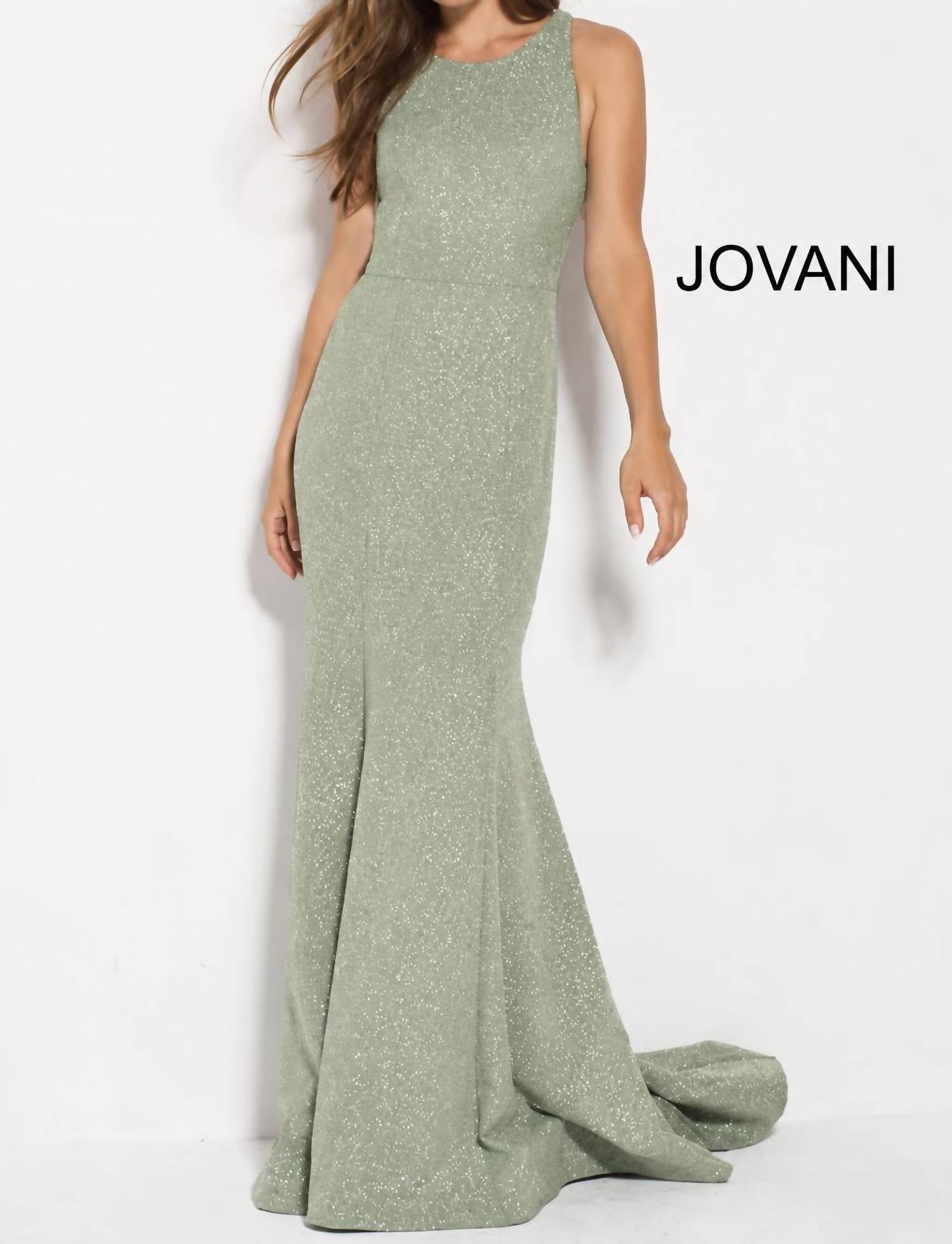 Jovani - High-neck Mermaid Gown