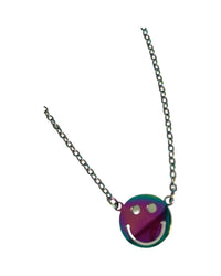 Jack And Jewelz - Girl's Good Vibes Only Rainbow Smiley Pendant Necklace