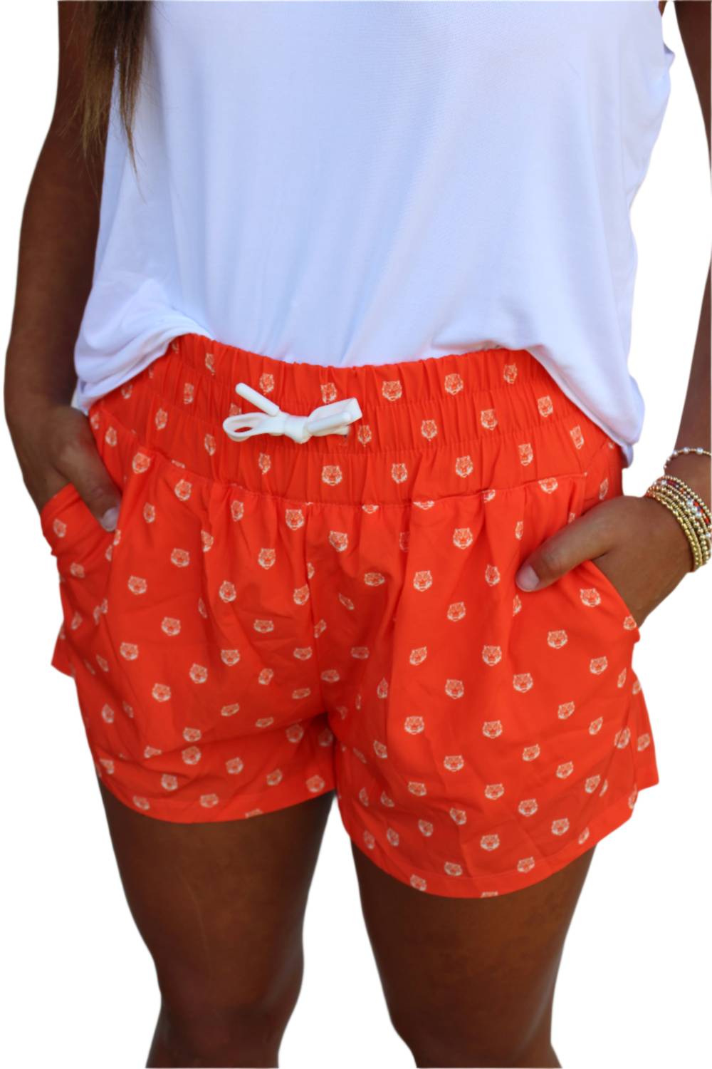Meripex Apparel - Crazy For Tigers High Waistband Gameday Shorts