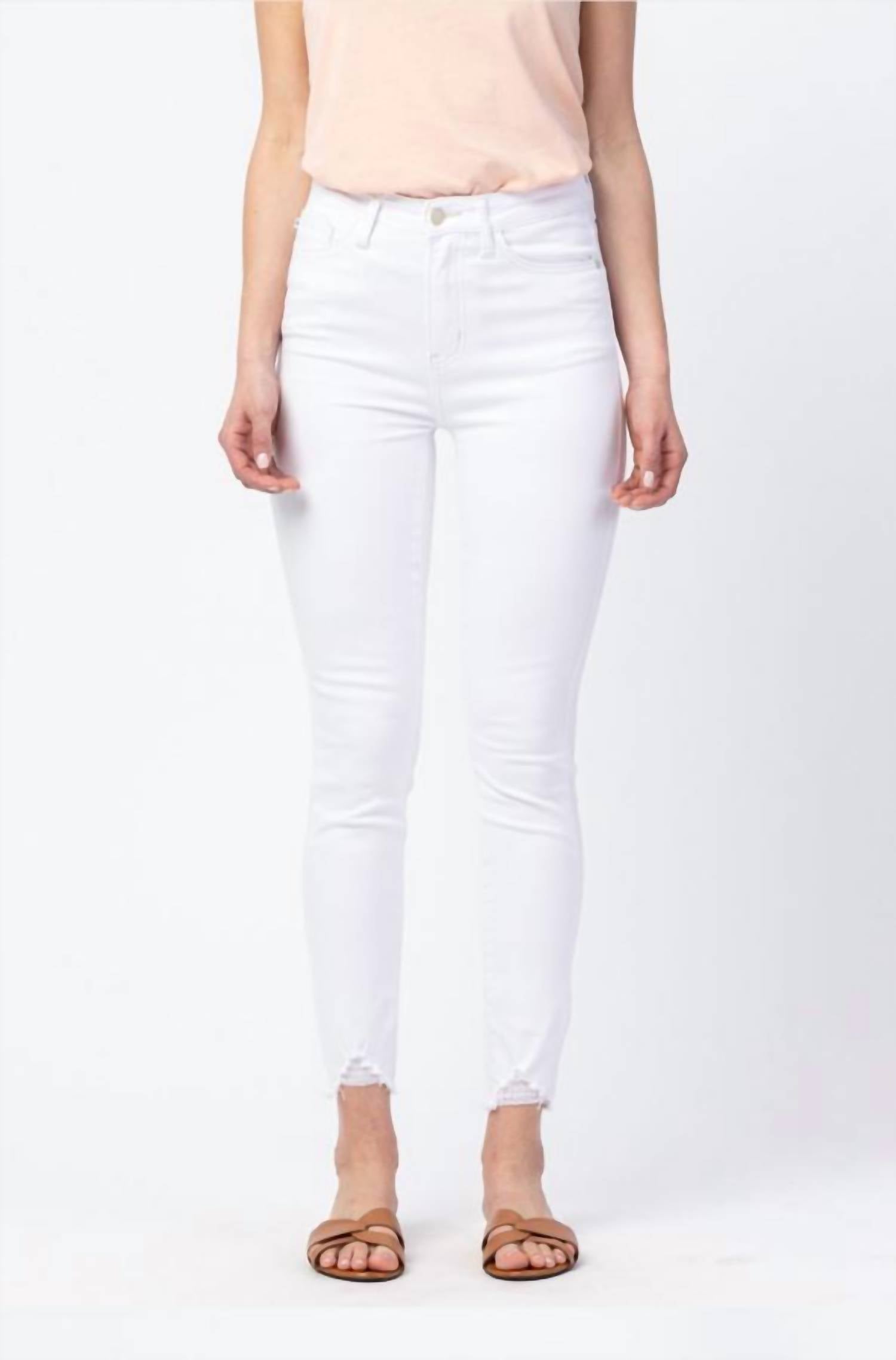 Judy Blue High Waist Skinny Jeans in white - women's jeans