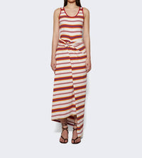 Rabanne - Sleeveless Striped Maxi Dress