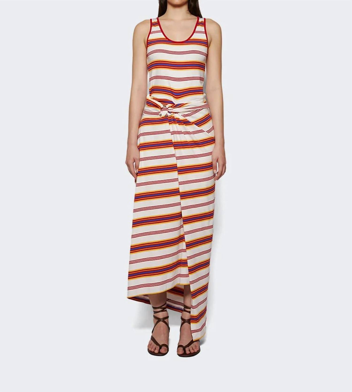 Rabanne - Sleeveless Striped Maxi Dress