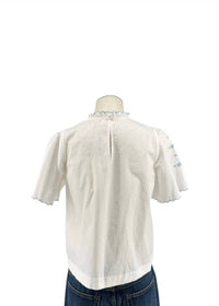 Love The Label - Women's Eyelet Scalloped Ruffle Top