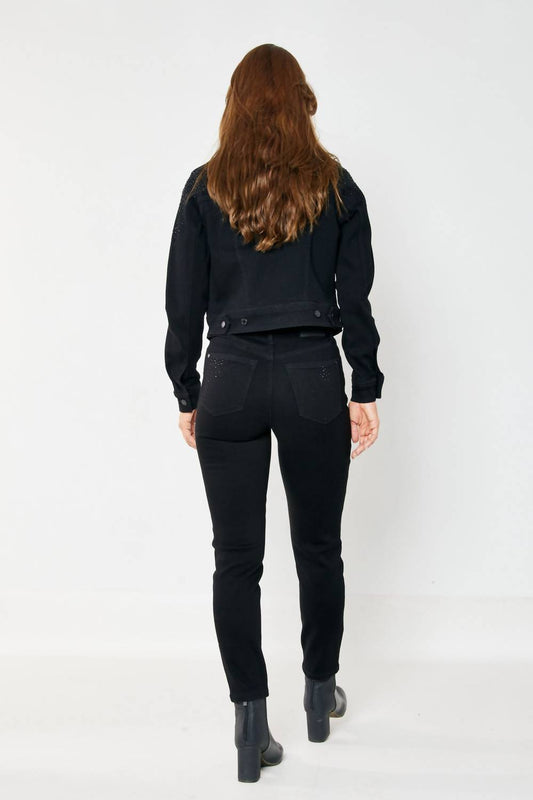 Judy Blue - High Waist Rhinestone Embellished Slim Fit Jeans